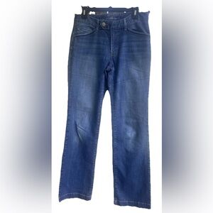 Eddie Bauer Jeans Womens Size 6 Curvy Trouser Wide Leg Denim Blue Jeans